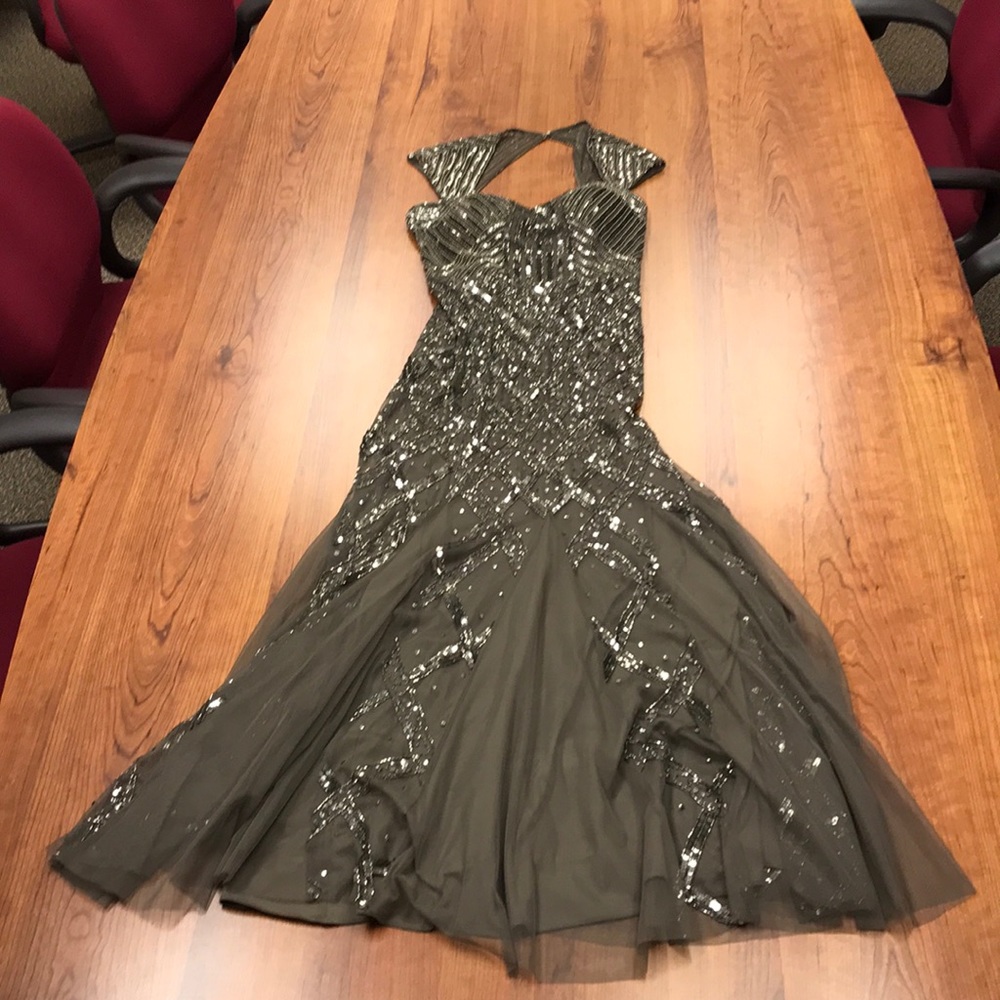 Lead Beaded Evening Gown